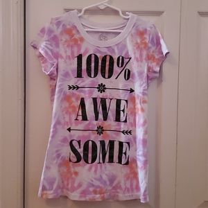Girls Lg 100% Awesome tshirt